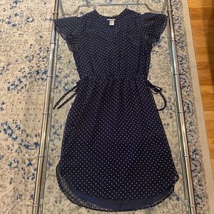 H&M navy polka dot dress